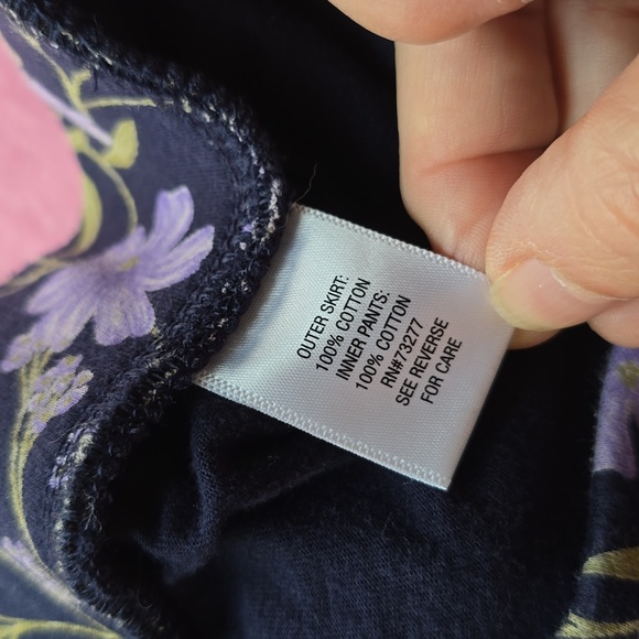 Croft and Barrow Navy Blue Floral Skort Size XXL - Picture 4 of 6